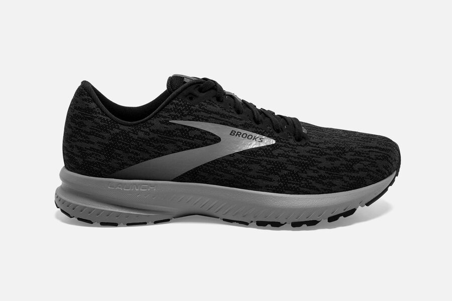 Brooks Running Shoes - Launch 7 Road Mens - Black/Grey - ILT-973084